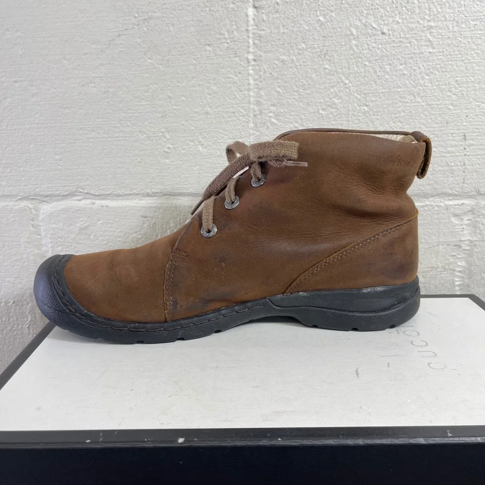 Keen Bidwell 13016-TOBC Brown Leather‎ Ankle Boots Lace up Men's Size 11 US